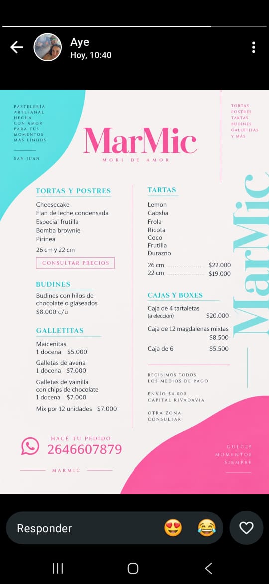 Menú MarMic Flyer